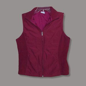 COLUMBIA Women's Sz M Magenta  Fleece VEST